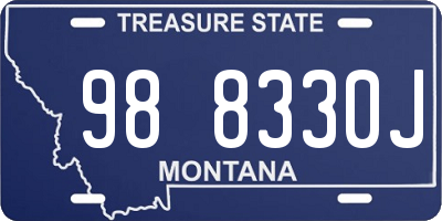 MT license plate 988330J