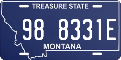 MT license plate 988331E