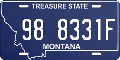 MT license plate 988331F