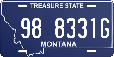 MT license plate 988331G