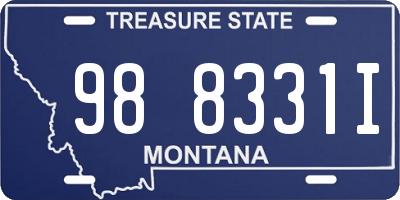 MT license plate 988331I