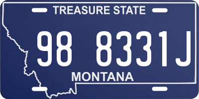 MT license plate 988331J