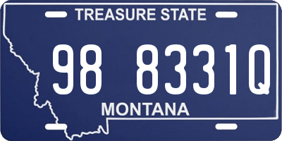 MT license plate 988331Q
