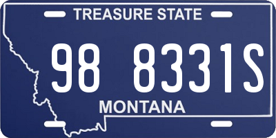 MT license plate 988331S