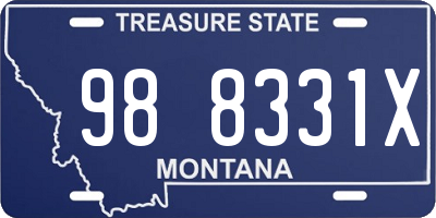 MT license plate 988331X