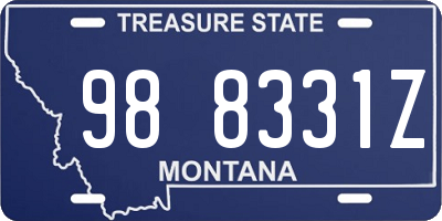 MT license plate 988331Z