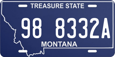 MT license plate 988332A