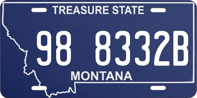 MT license plate 988332B