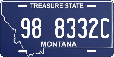 MT license plate 988332C