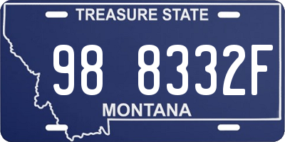 MT license plate 988332F