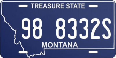 MT license plate 988332S