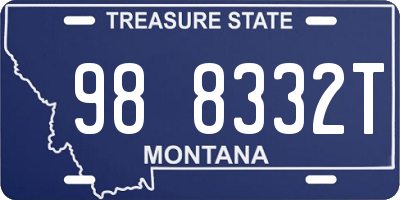 MT license plate 988332T
