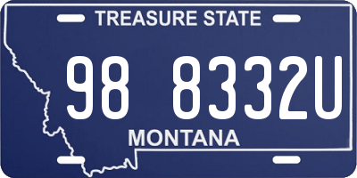 MT license plate 988332U