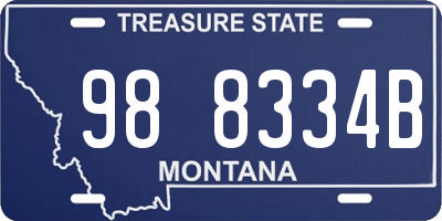 MT license plate 988334B