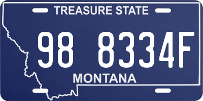 MT license plate 988334F