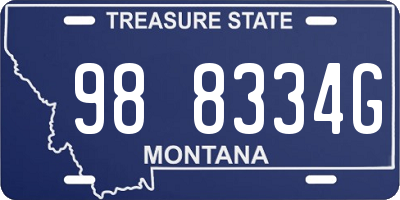 MT license plate 988334G