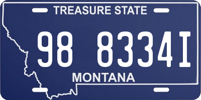 MT license plate 988334I