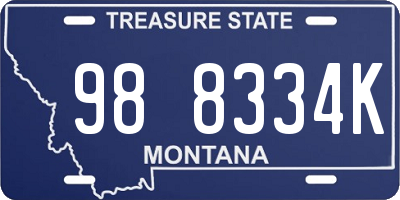 MT license plate 988334K