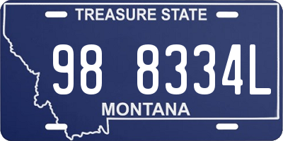 MT license plate 988334L