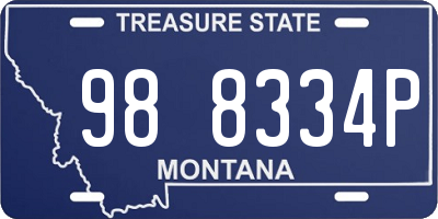 MT license plate 988334P