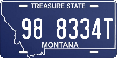 MT license plate 988334T
