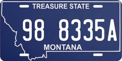 MT license plate 988335A