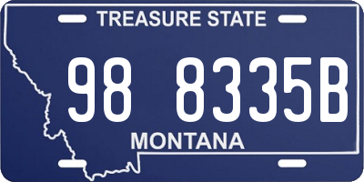 MT license plate 988335B