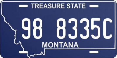 MT license plate 988335C
