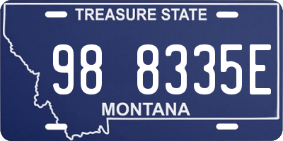 MT license plate 988335E