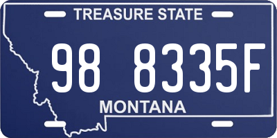 MT license plate 988335F