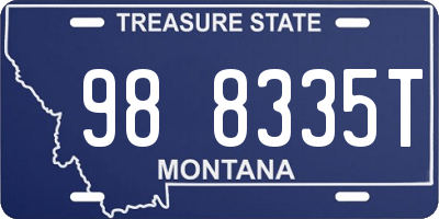 MT license plate 988335T
