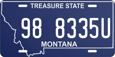 MT license plate 988335U
