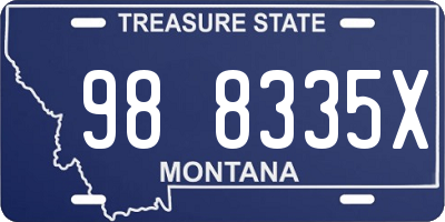 MT license plate 988335X