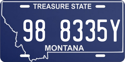 MT license plate 988335Y