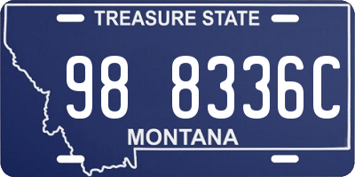 MT license plate 988336C