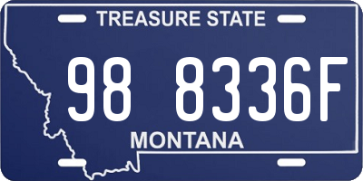 MT license plate 988336F