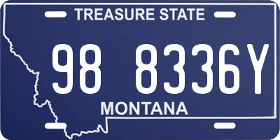 MT license plate 988336Y