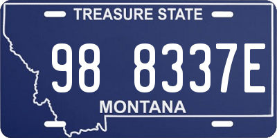 MT license plate 988337E