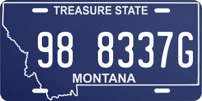 MT license plate 988337G