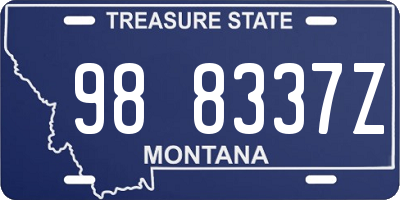 MT license plate 988337Z