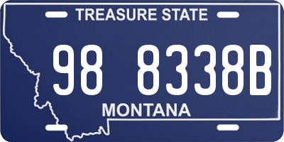 MT license plate 988338B