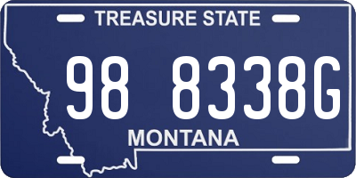 MT license plate 988338G