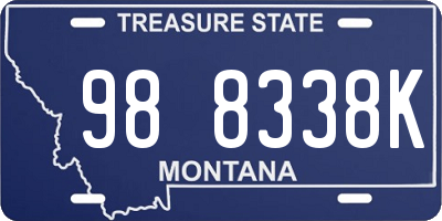 MT license plate 988338K