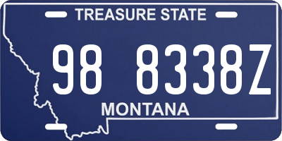 MT license plate 988338Z