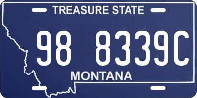 MT license plate 988339C