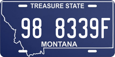MT license plate 988339F