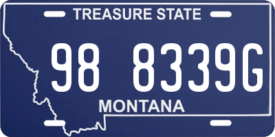 MT license plate 988339G