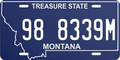 MT license plate 988339M