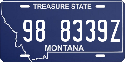 MT license plate 988339Z