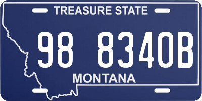 MT license plate 988340B